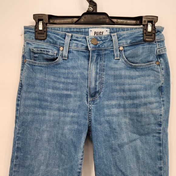 Paige Blue Denim Rory Crop Flare Medium Wash Jeans Women's 26 - Picture 5 of 8